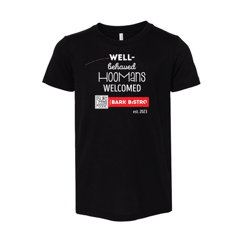 Our “Well-behaved Hoomans Welcomed” short sleeve tee
